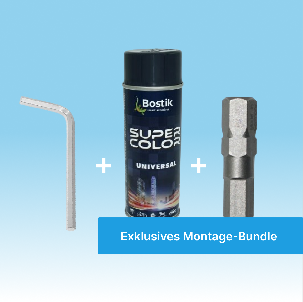 Exklusives Montage-Bundle: Innensechskant & Akku Bit 5.5mm + Lack Spray RAL 7016 400ml